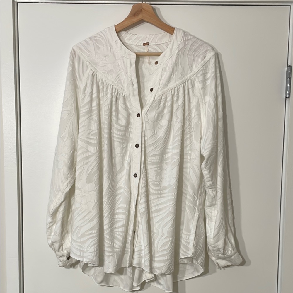 Free People Oversized Button-Up tunic